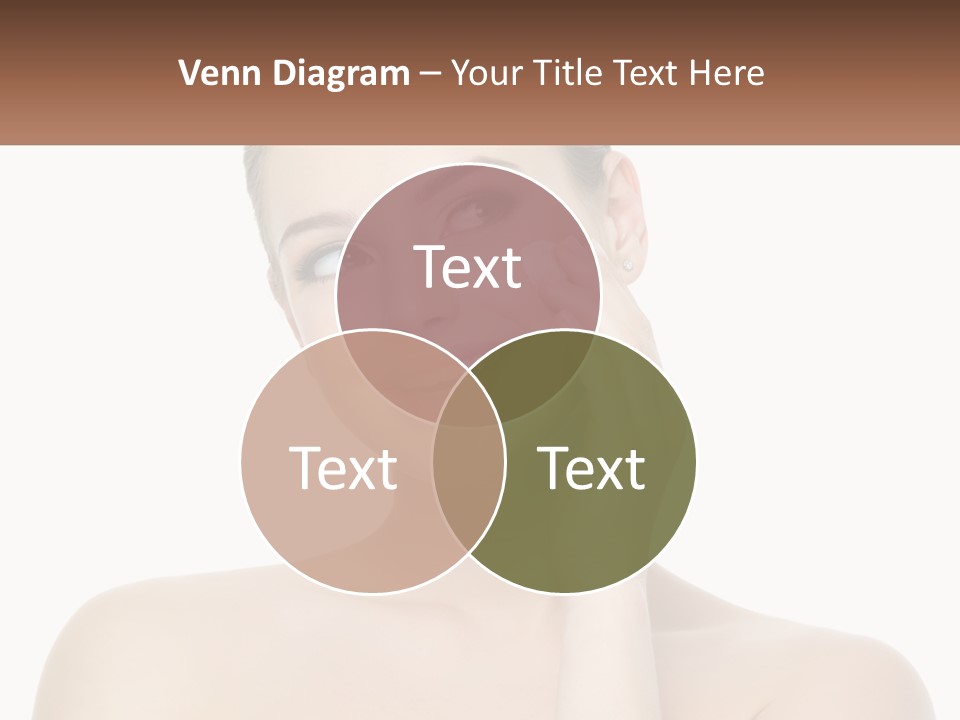 A Woman Holding A Cream On Her Face PowerPoint Template