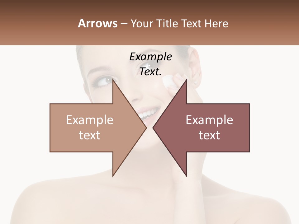 A Woman Holding A Cream On Her Face PowerPoint Template