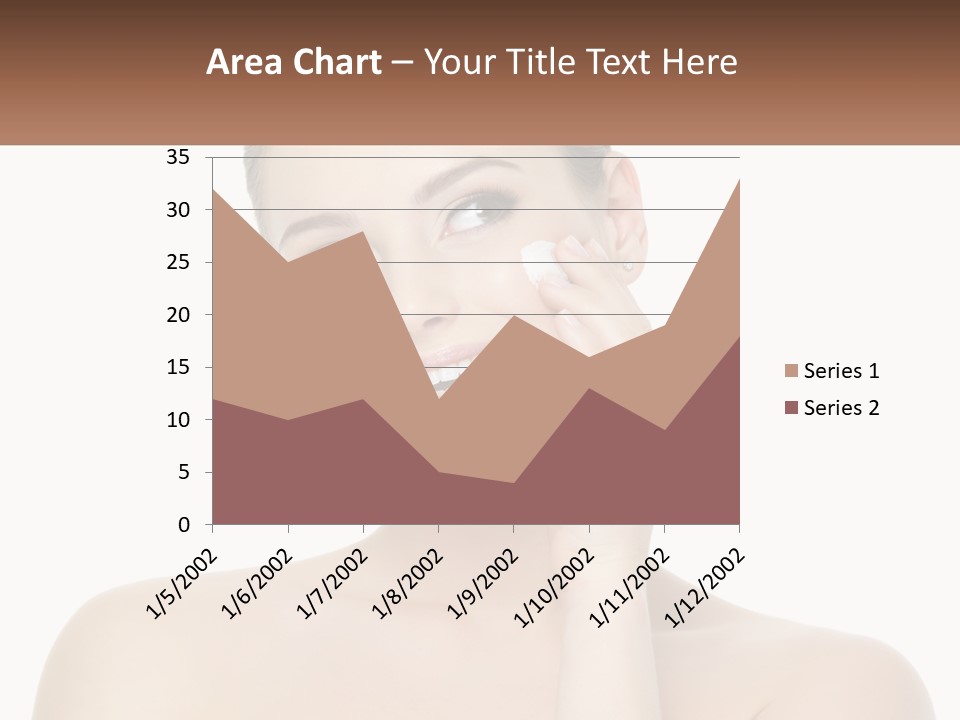 A Woman Holding A Cream On Her Face PowerPoint Template