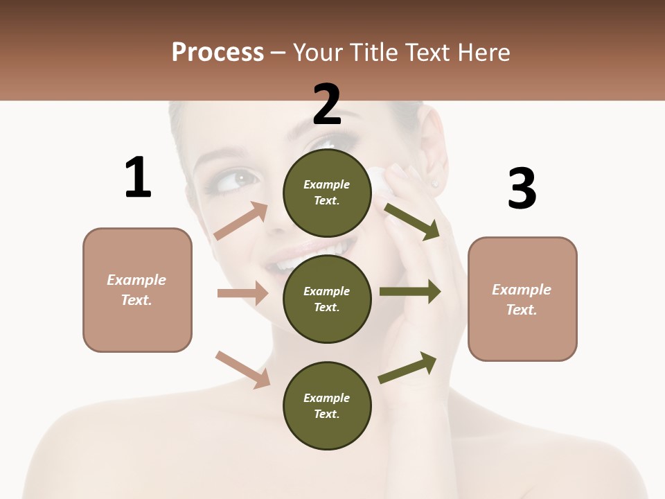 A Woman Holding A Cream On Her Face PowerPoint Template