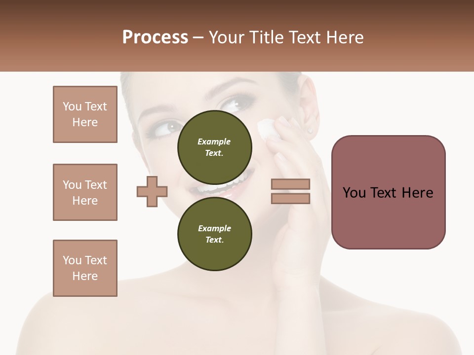 A Woman Holding A Cream On Her Face PowerPoint Template