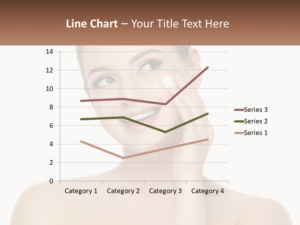 A Woman Holding A Cream On Her Face PowerPoint Template