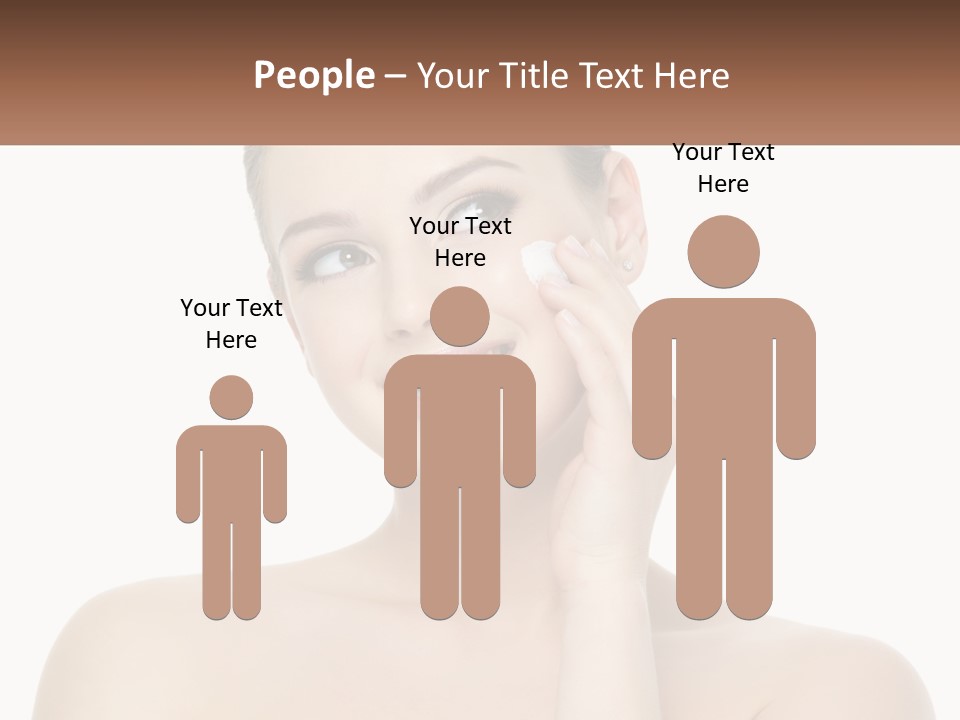 A Woman Holding A Cream On Her Face PowerPoint Template