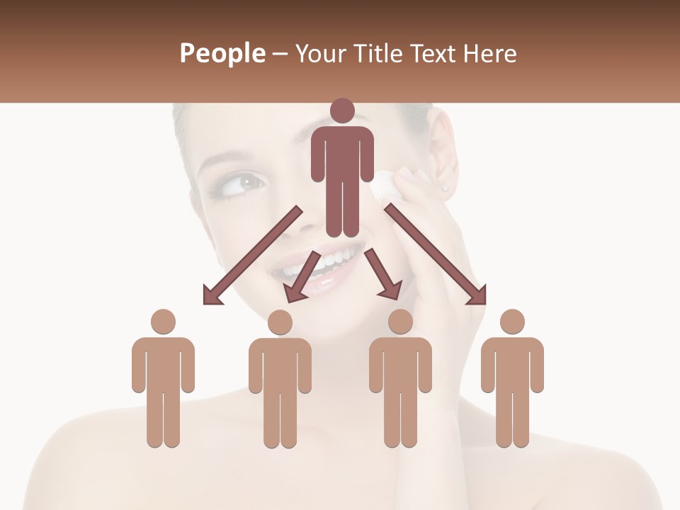 A Woman Holding A Cream On Her Face PowerPoint Template