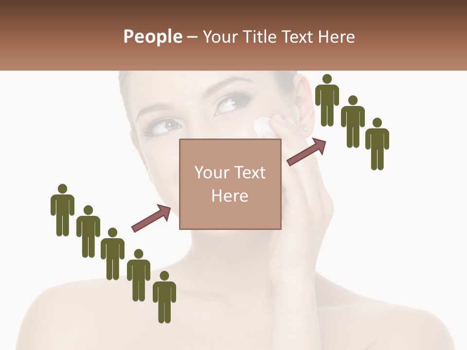 A Woman Holding A Cream On Her Face PowerPoint Template