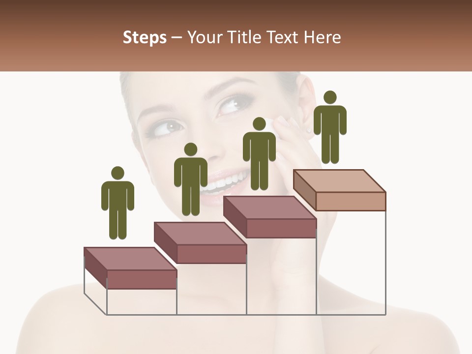 A Woman Holding A Cream On Her Face PowerPoint Template