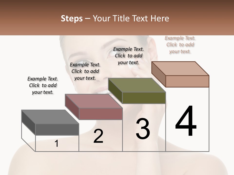 A Woman Holding A Cream On Her Face PowerPoint Template