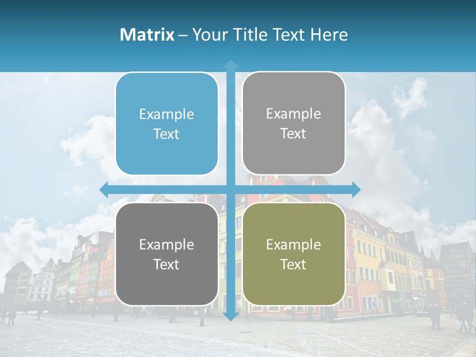 A Group Of Buildings With A Sky Background PowerPoint Template