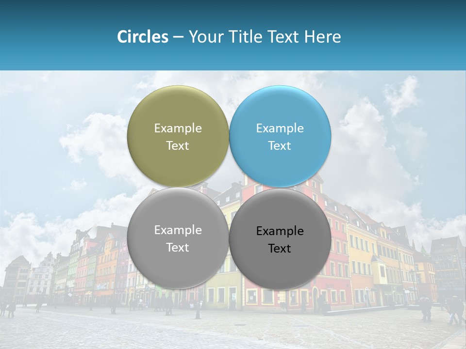 A Group Of Buildings With A Sky Background PowerPoint Template