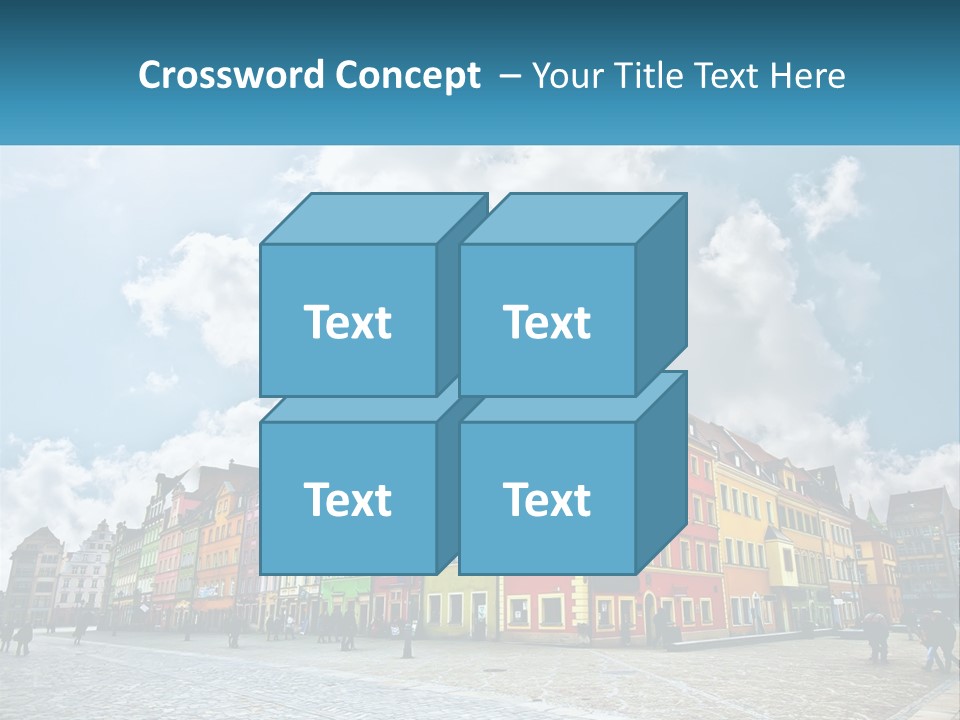A Group Of Buildings With A Sky Background PowerPoint Template