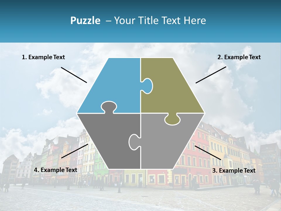 A Group Of Buildings With A Sky Background PowerPoint Template