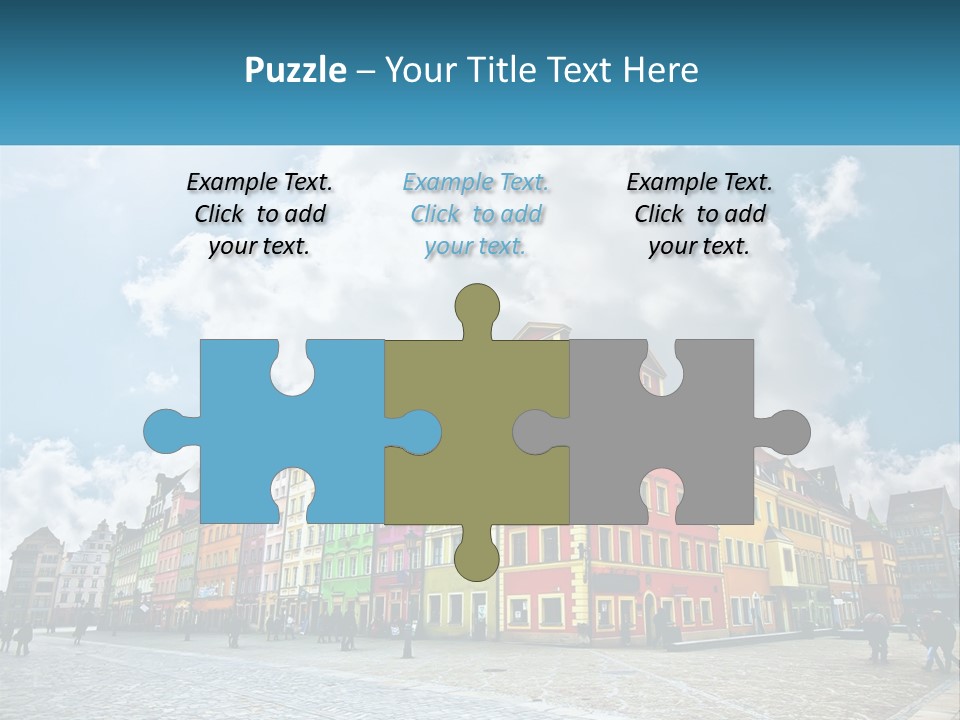 A Group Of Buildings With A Sky Background PowerPoint Template