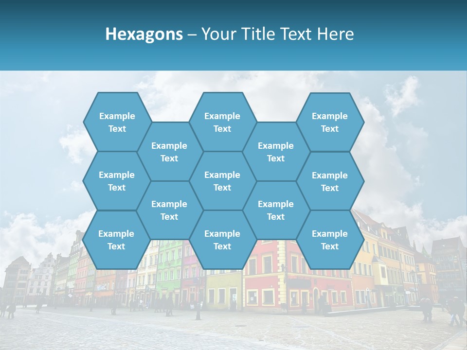 A Group Of Buildings With A Sky Background PowerPoint Template