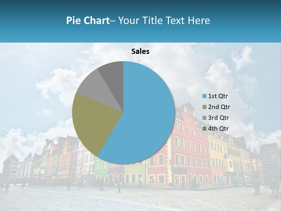 A Group Of Buildings With A Sky Background PowerPoint Template