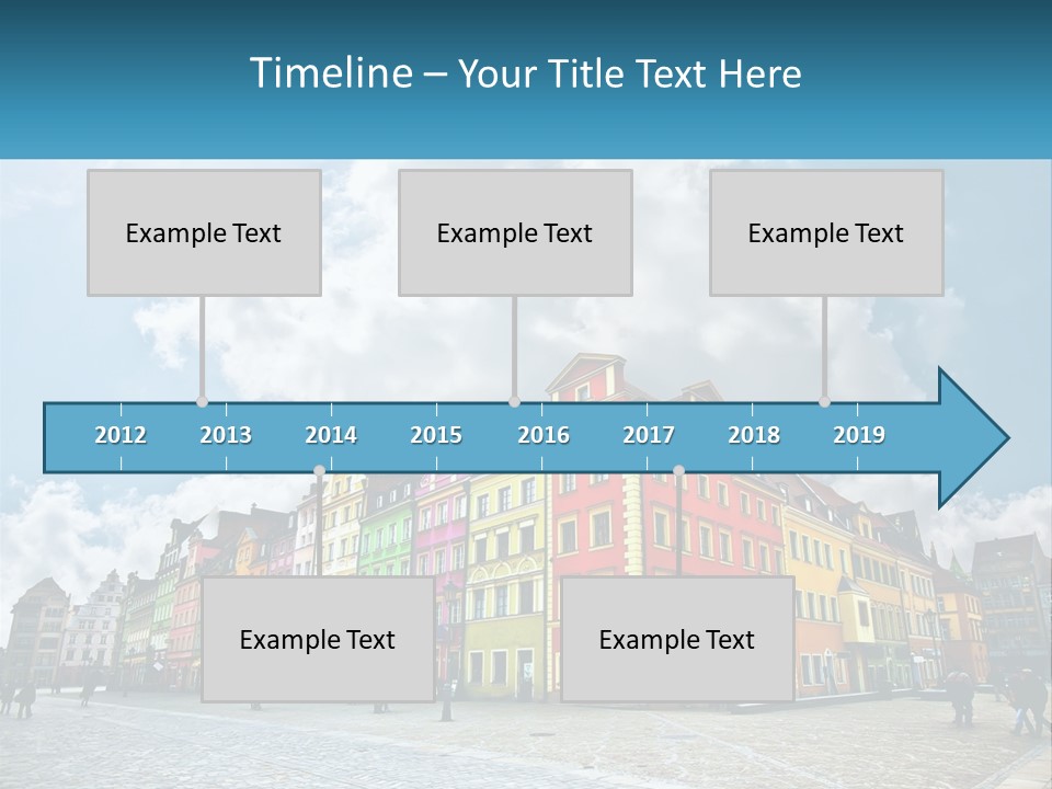 A Group Of Buildings With A Sky Background PowerPoint Template