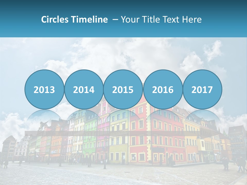 A Group Of Buildings With A Sky Background PowerPoint Template