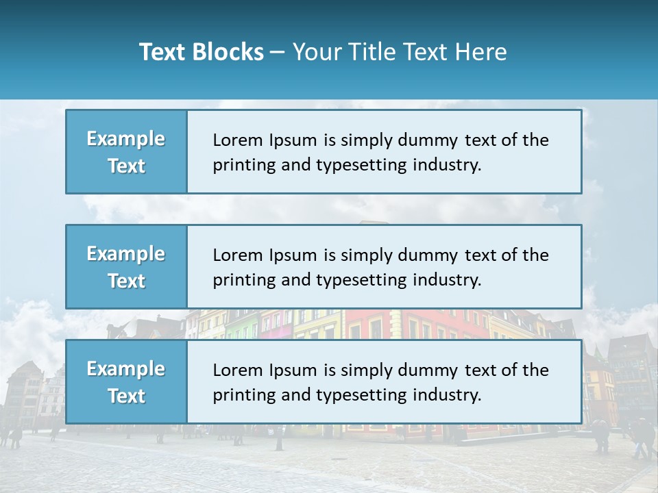 A Group Of Buildings With A Sky Background PowerPoint Template