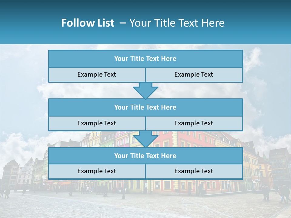 A Group Of Buildings With A Sky Background PowerPoint Template