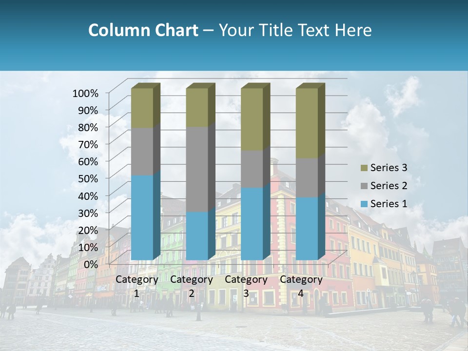 A Group Of Buildings With A Sky Background PowerPoint Template
