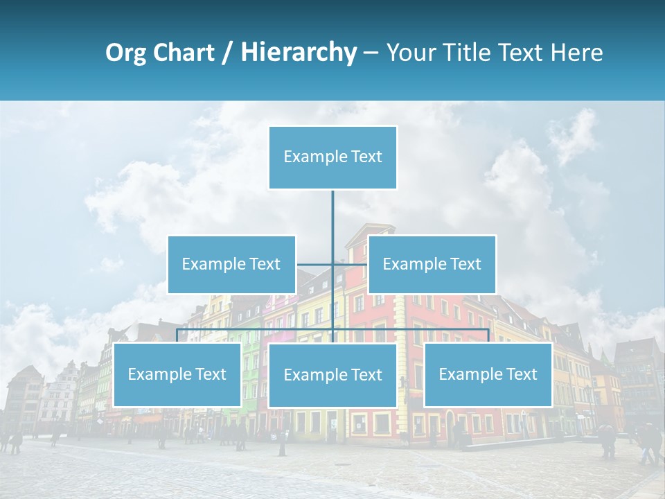A Group Of Buildings With A Sky Background PowerPoint Template