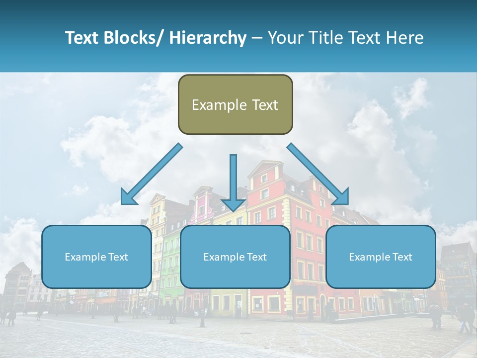 A Group Of Buildings With A Sky Background PowerPoint Template