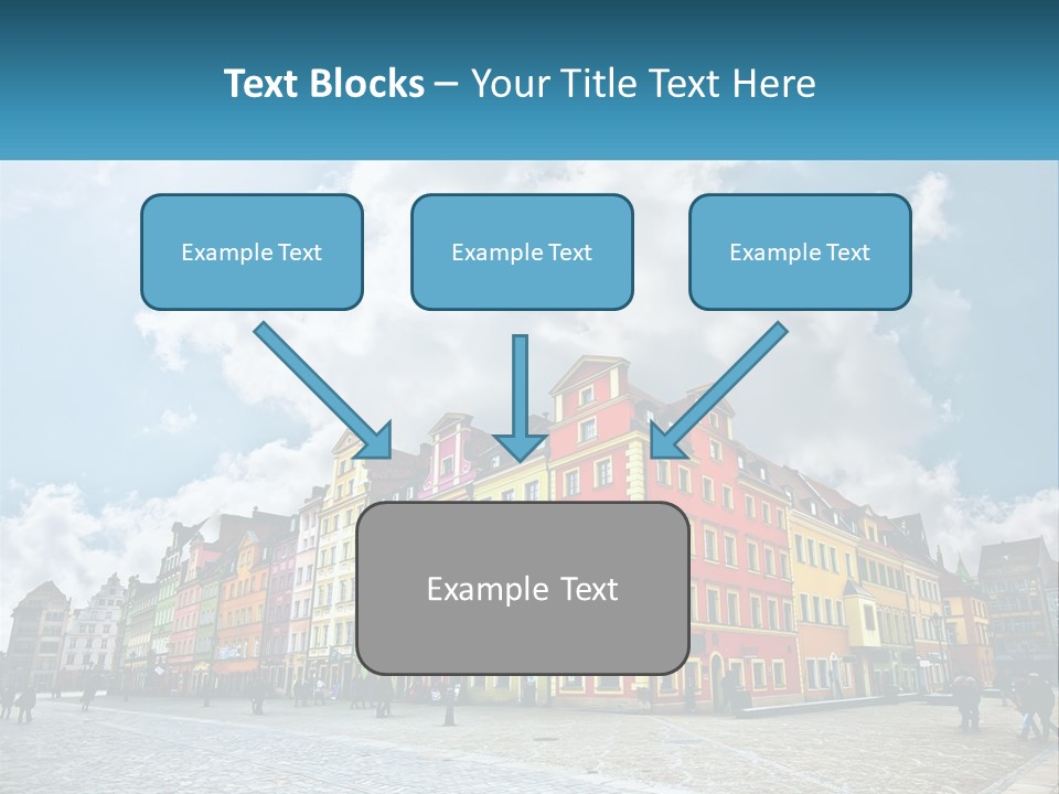 A Group Of Buildings With A Sky Background PowerPoint Template