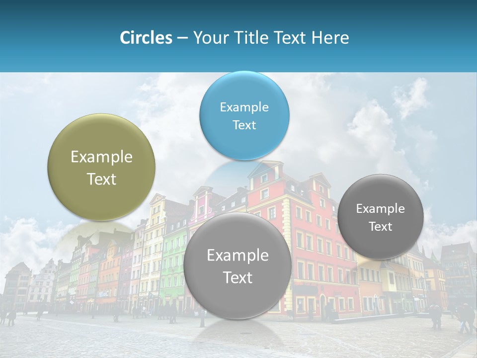 A Group Of Buildings With A Sky Background PowerPoint Template