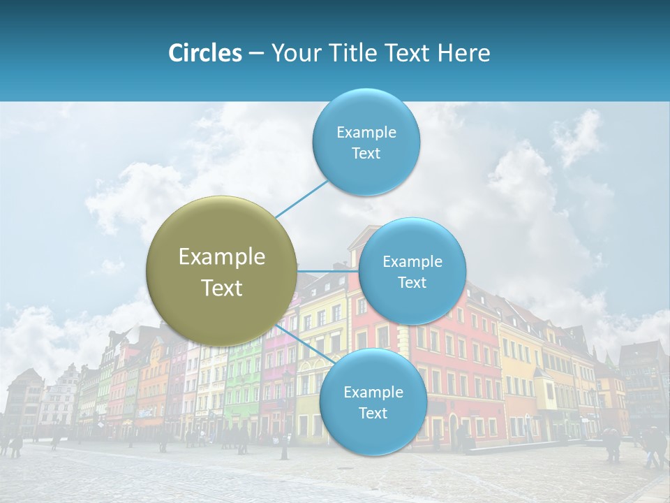 A Group Of Buildings With A Sky Background PowerPoint Template