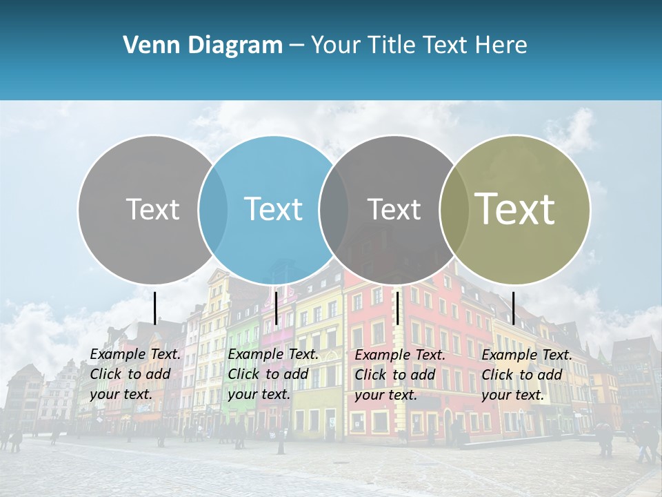 A Group Of Buildings With A Sky Background PowerPoint Template