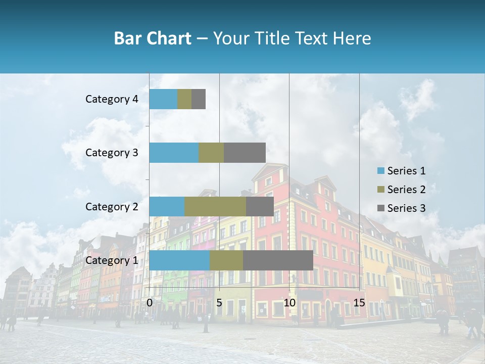 A Group Of Buildings With A Sky Background PowerPoint Template