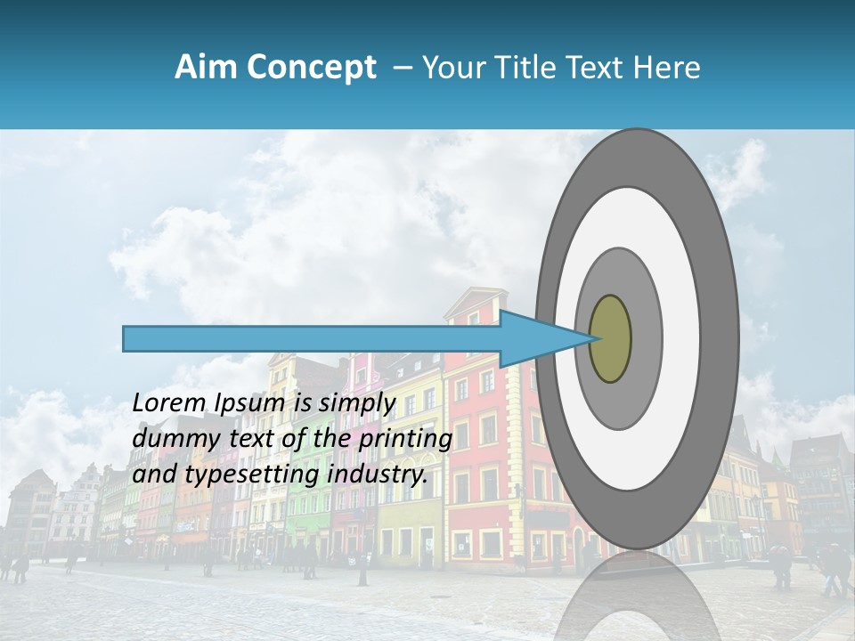 A Group Of Buildings With A Sky Background PowerPoint Template