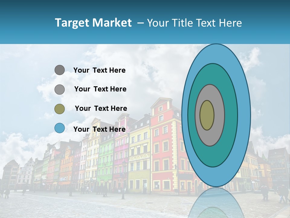 A Group Of Buildings With A Sky Background PowerPoint Template