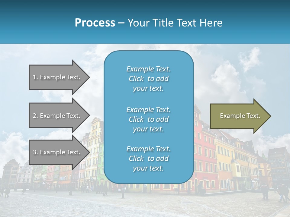 A Group Of Buildings With A Sky Background PowerPoint Template