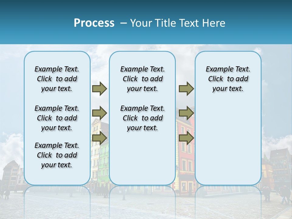 A Group Of Buildings With A Sky Background PowerPoint Template