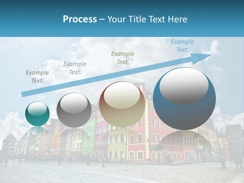 A Group Of Buildings With A Sky Background PowerPoint Template