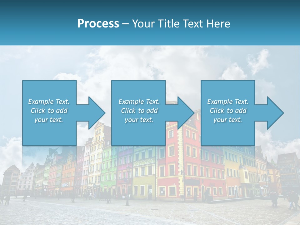 A Group Of Buildings With A Sky Background PowerPoint Template