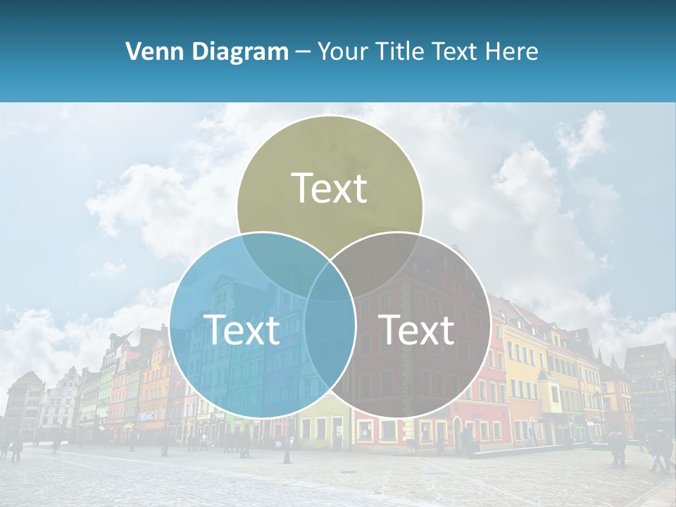 A Group Of Buildings With A Sky Background PowerPoint Template