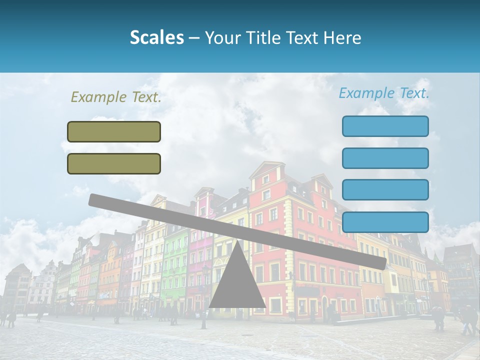 A Group Of Buildings With A Sky Background PowerPoint Template