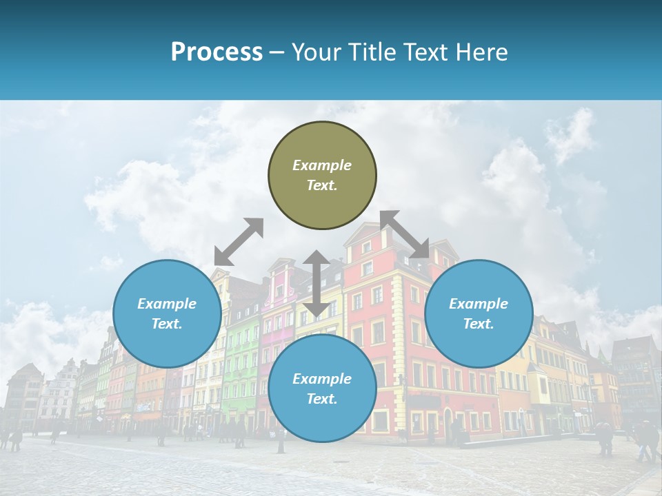 A Group Of Buildings With A Sky Background PowerPoint Template