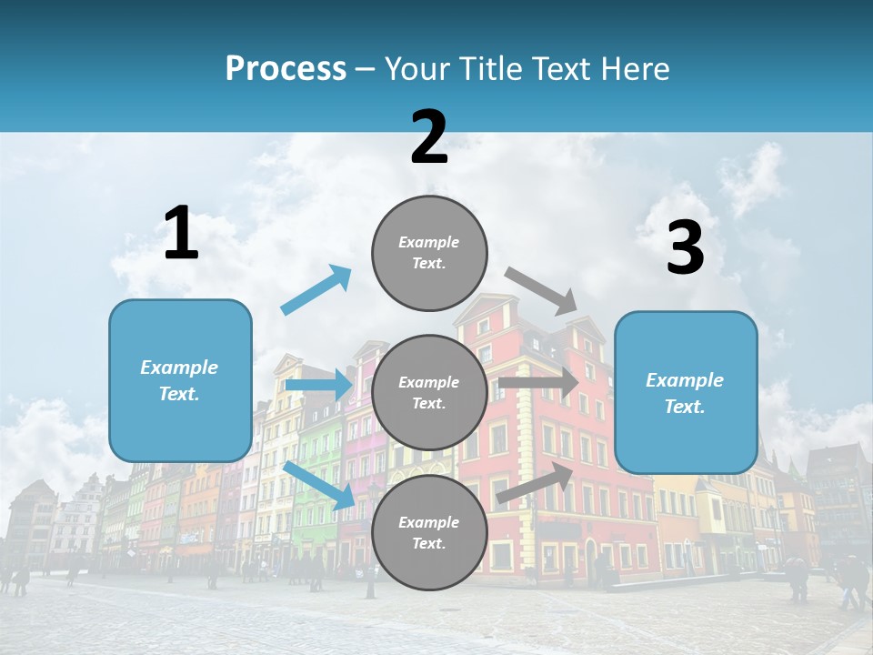 A Group Of Buildings With A Sky Background PowerPoint Template