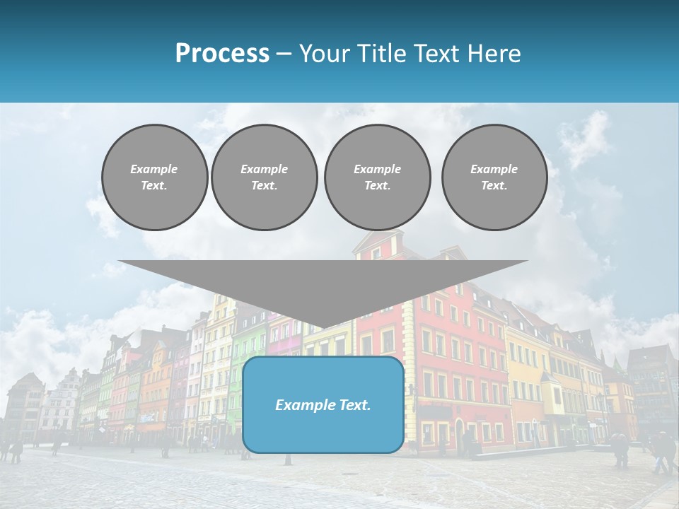 A Group Of Buildings With A Sky Background PowerPoint Template