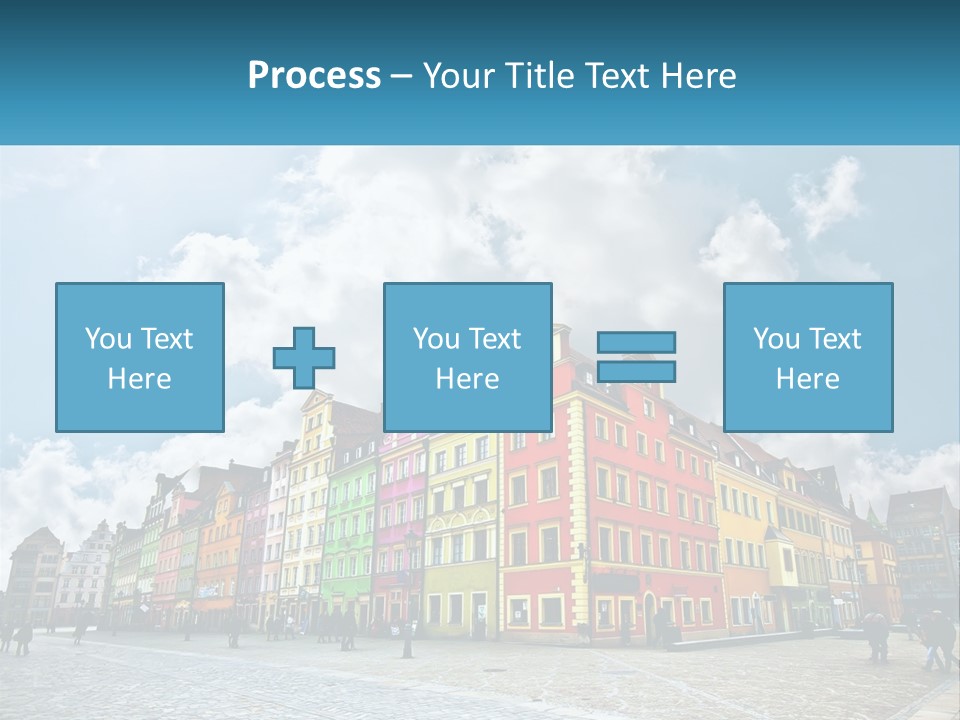 A Group Of Buildings With A Sky Background PowerPoint Template