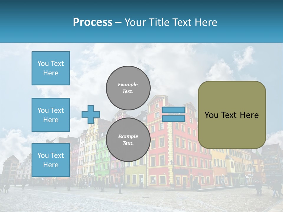 A Group Of Buildings With A Sky Background PowerPoint Template