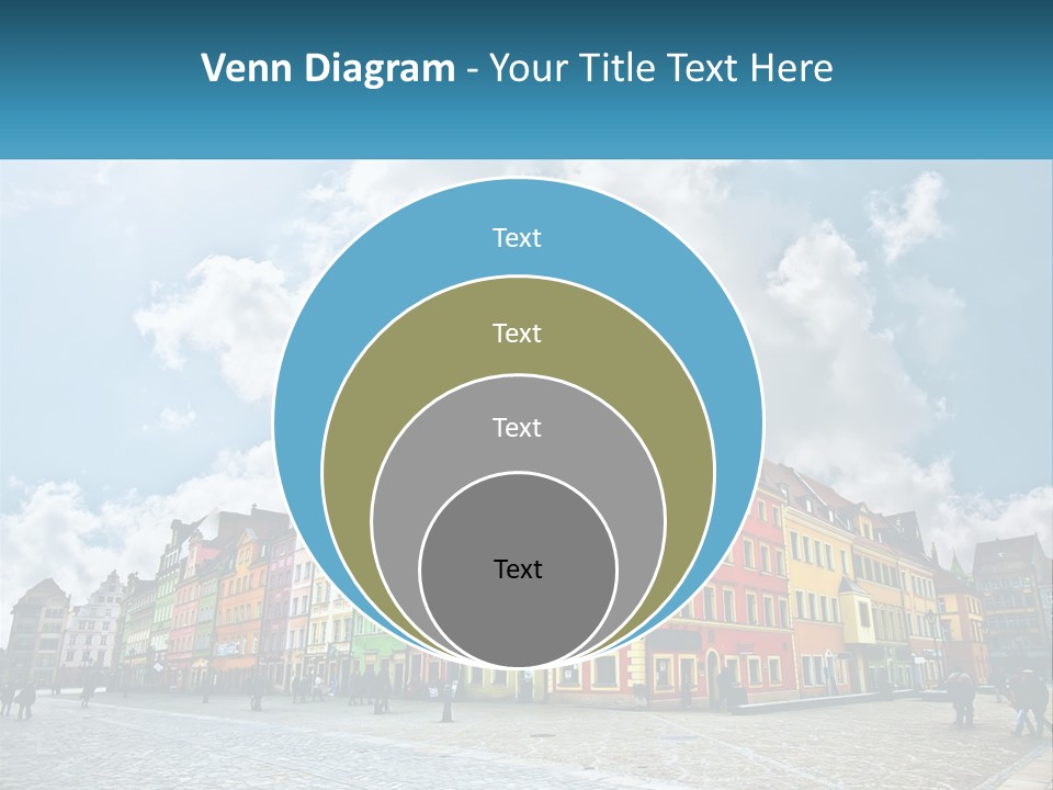 A Group Of Buildings With A Sky Background PowerPoint Template