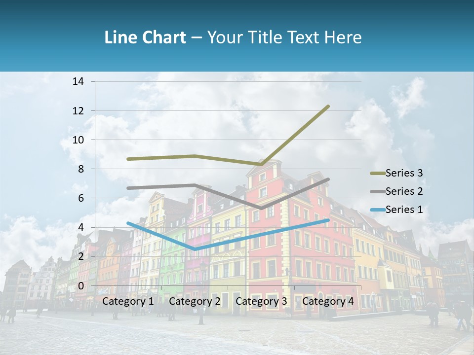 A Group Of Buildings With A Sky Background PowerPoint Template