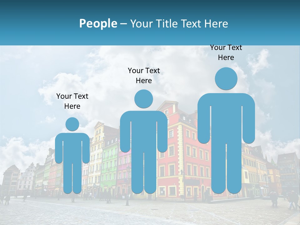 A Group Of Buildings With A Sky Background PowerPoint Template