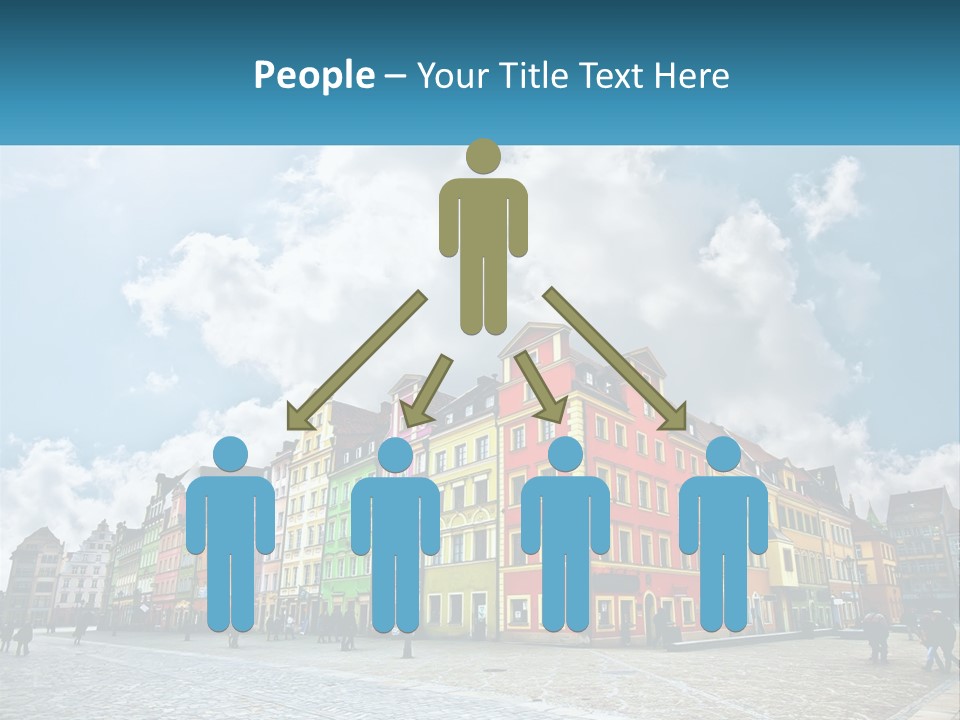 A Group Of Buildings With A Sky Background PowerPoint Template