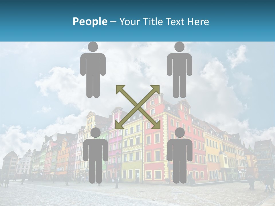 A Group Of Buildings With A Sky Background PowerPoint Template