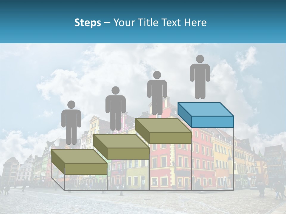 A Group Of Buildings With A Sky Background PowerPoint Template