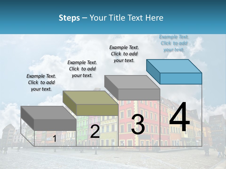 A Group Of Buildings With A Sky Background PowerPoint Template